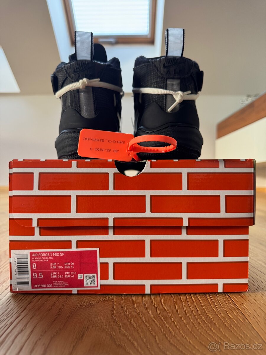 OFF-WHITE X NIKE AIR FORCE 1 MID BLACK - 3