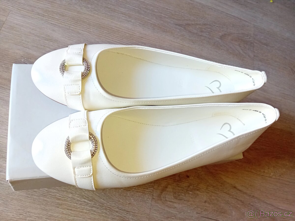 Bílé baleríny vel.40 - 3