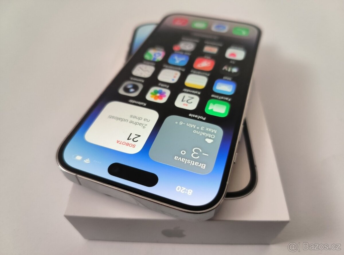 apple iphone 14 PRO 256gb Silver/ Batéria 84% - 3