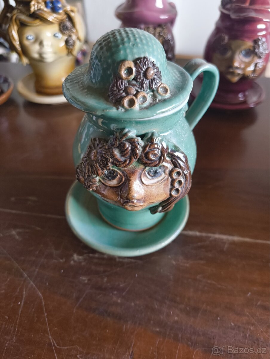 Keramické hrníčky s obličeji - 3