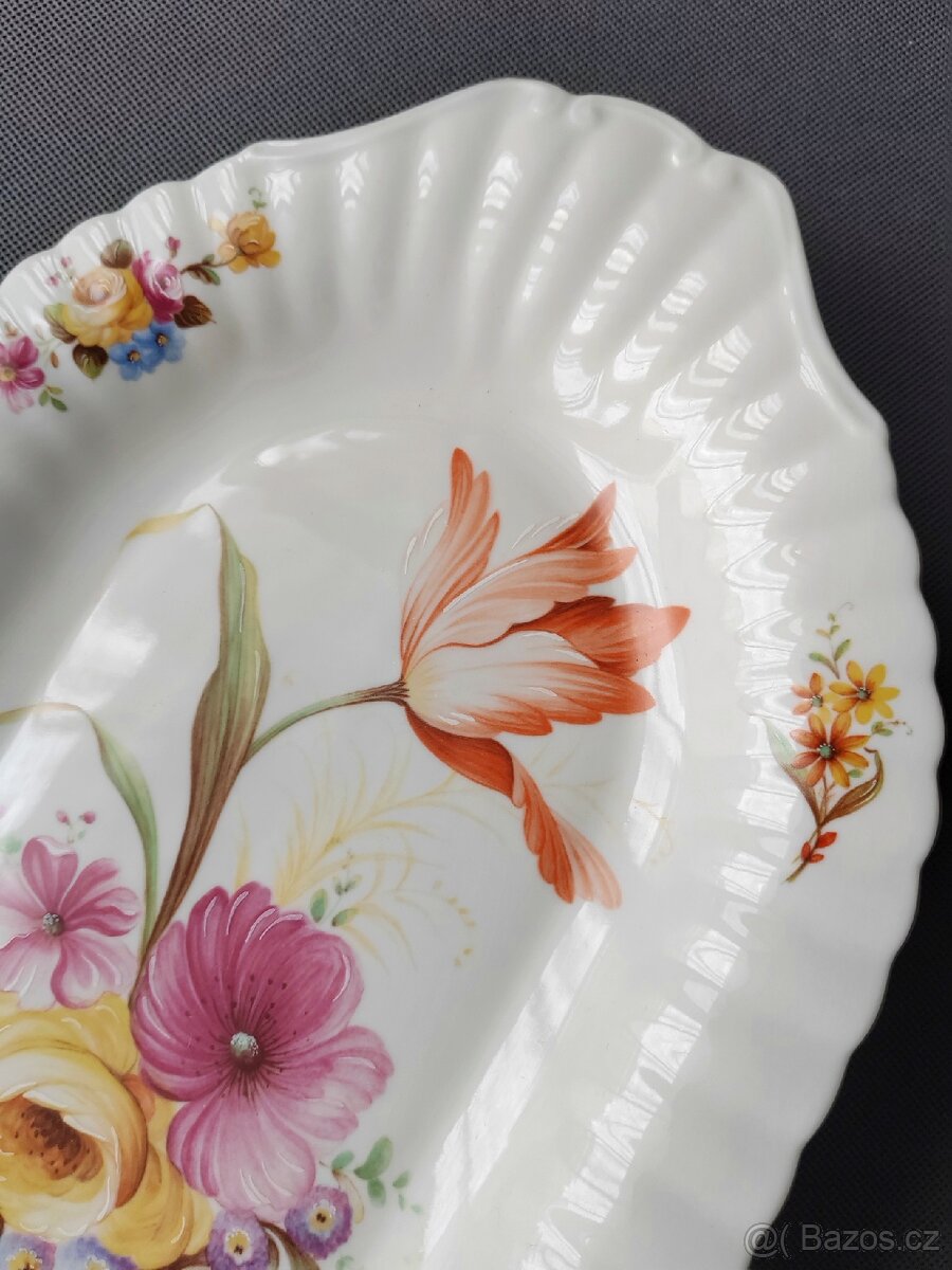 Nádherný porcelánový servírovací talíř Bayreut Gloria Royal - 3