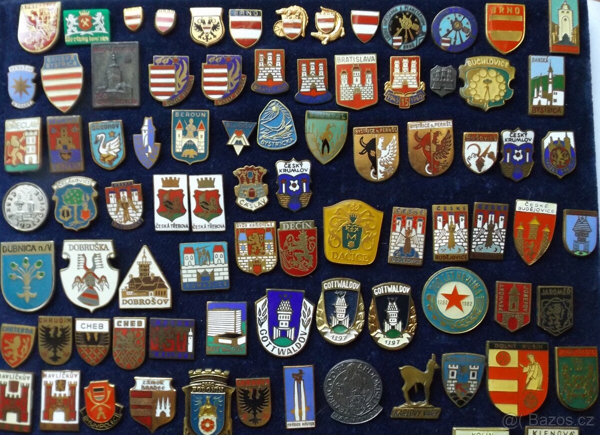 odznaky - heraldika, erby, hrady, zámky, ZOO, jeskyně, lázně - 3