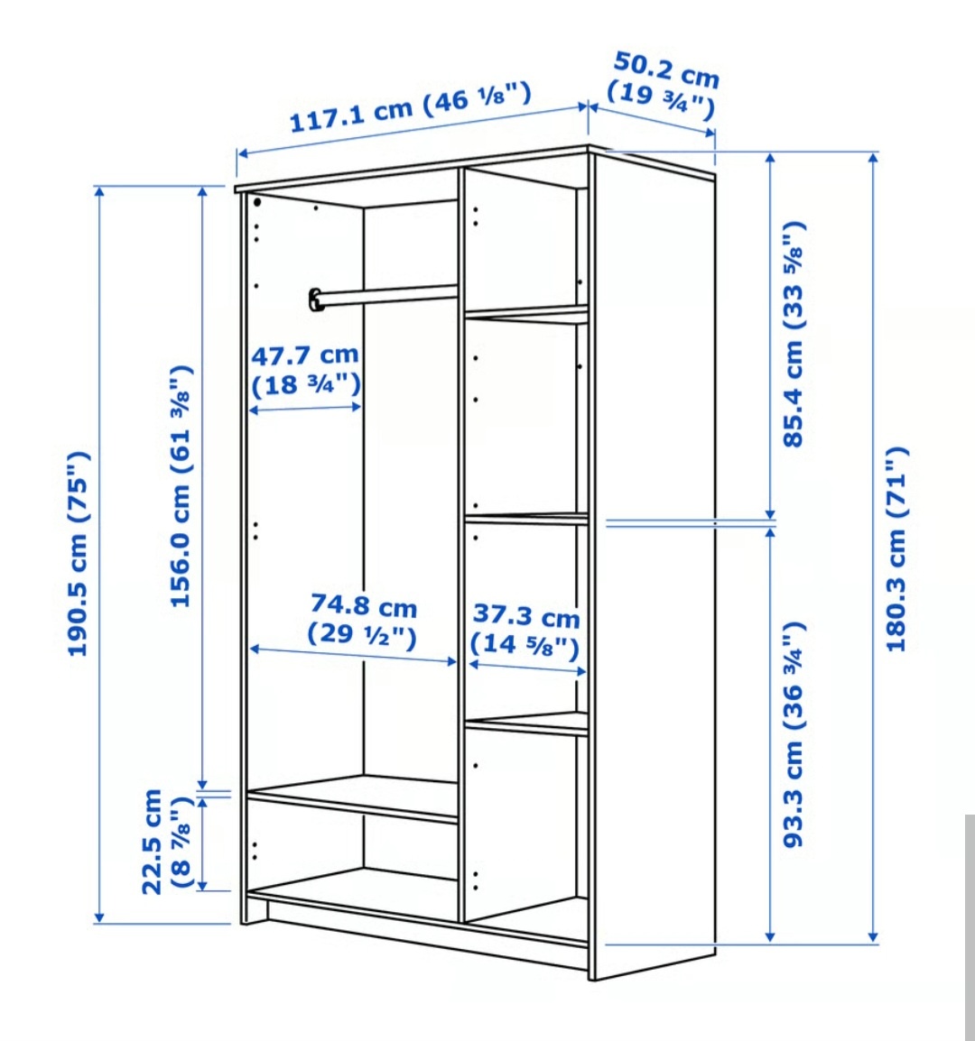 Prodám 2ks skříně IKEA BRIMNES - 3
