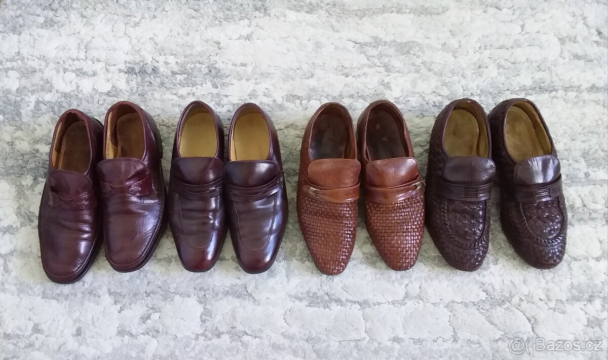 Retro pánské kožené boty vel.40 - 3
