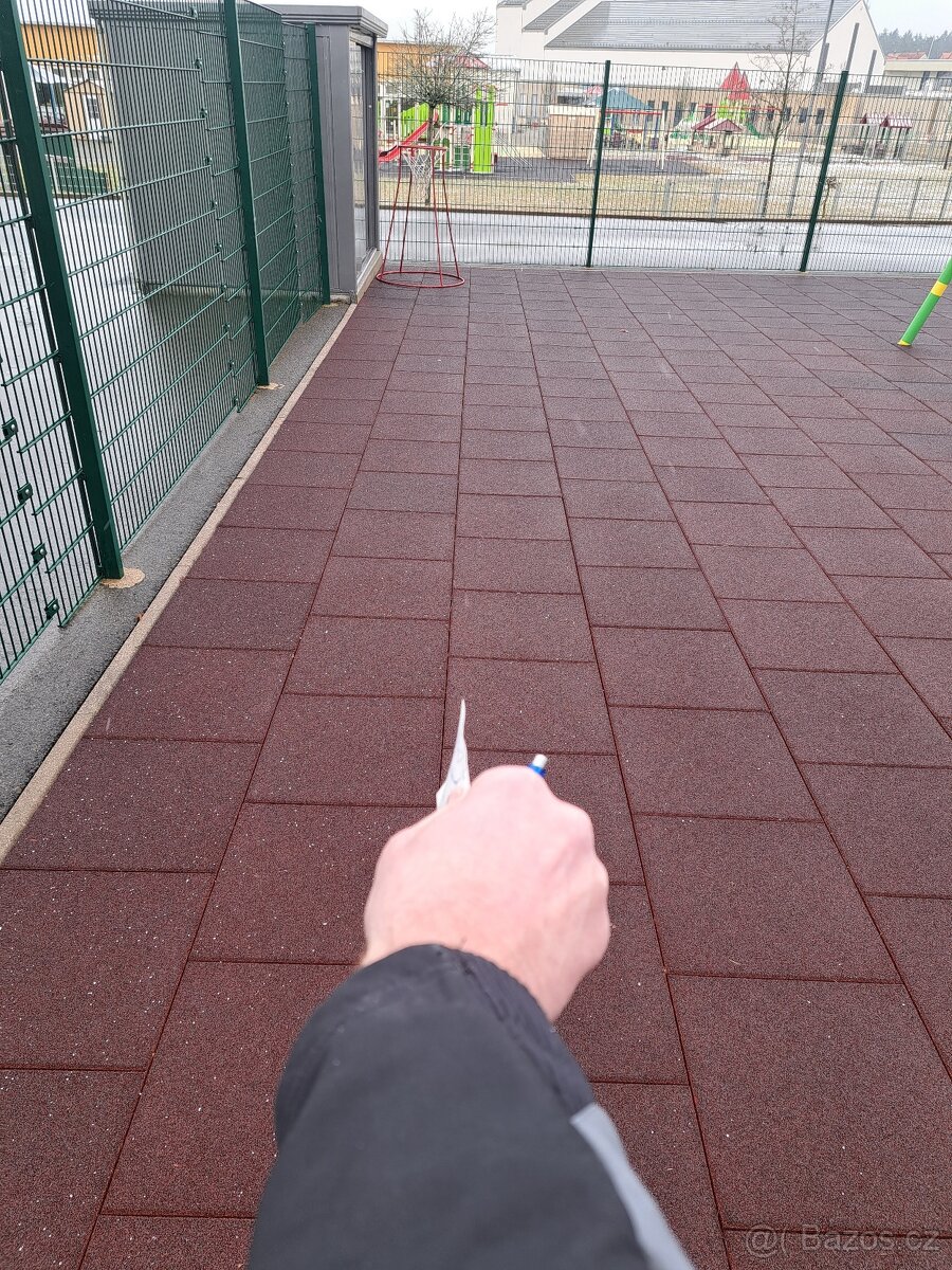 Gumová elastická plata, desky, podlaha pro dětská hřiště - 3