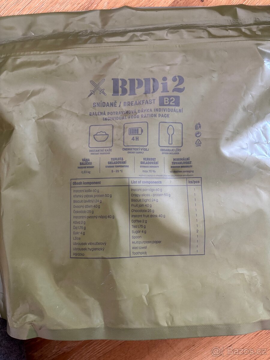 ultimate tactical ration, individuální dávka potravin,BDP - 3