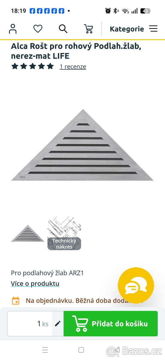 Sprchový žlab Alca - 3