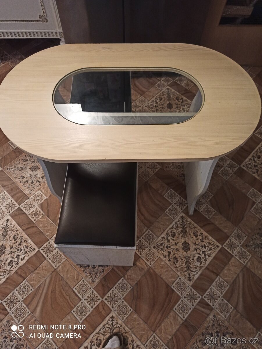 🎄Vánoční Výprodej🎄Konferenční stůl s Taburety z masívu. - 3