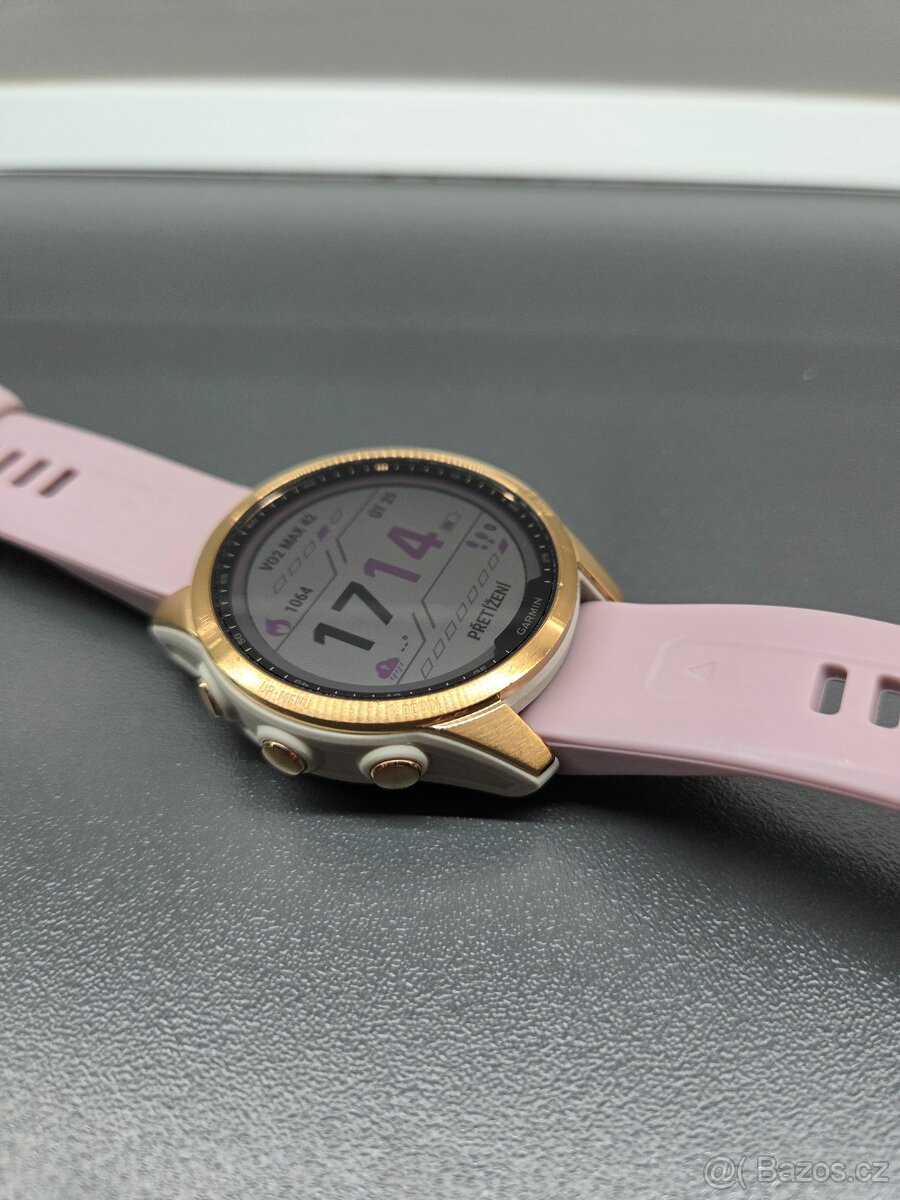 Garmin Fenix 7S Sapphire Solar Cream Gold Titanium - 3