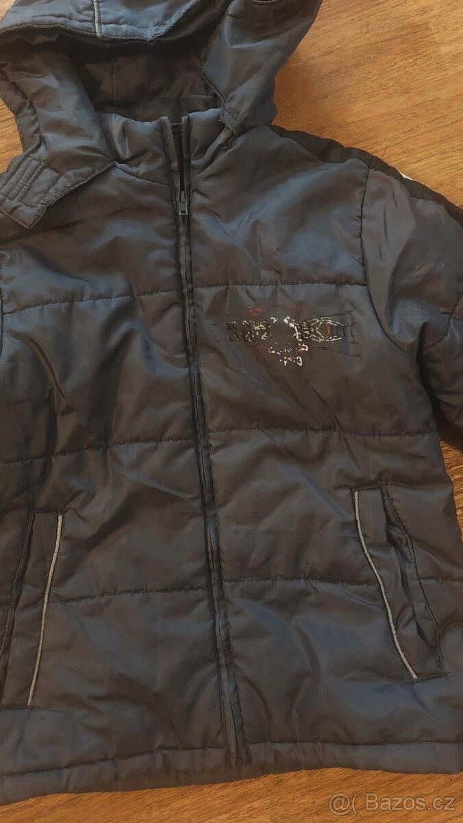 Šedá zimní bunda vel. 128 - 3