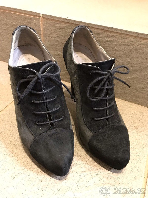 Kožené kotníčkové boty, Vel.38 - 3