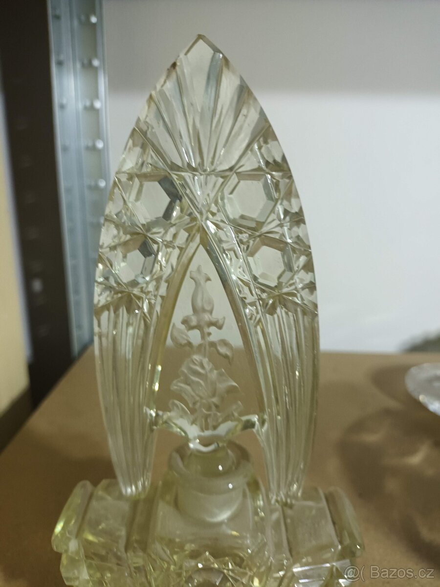 Sada parfémových flakonů, zelené sklo - 3