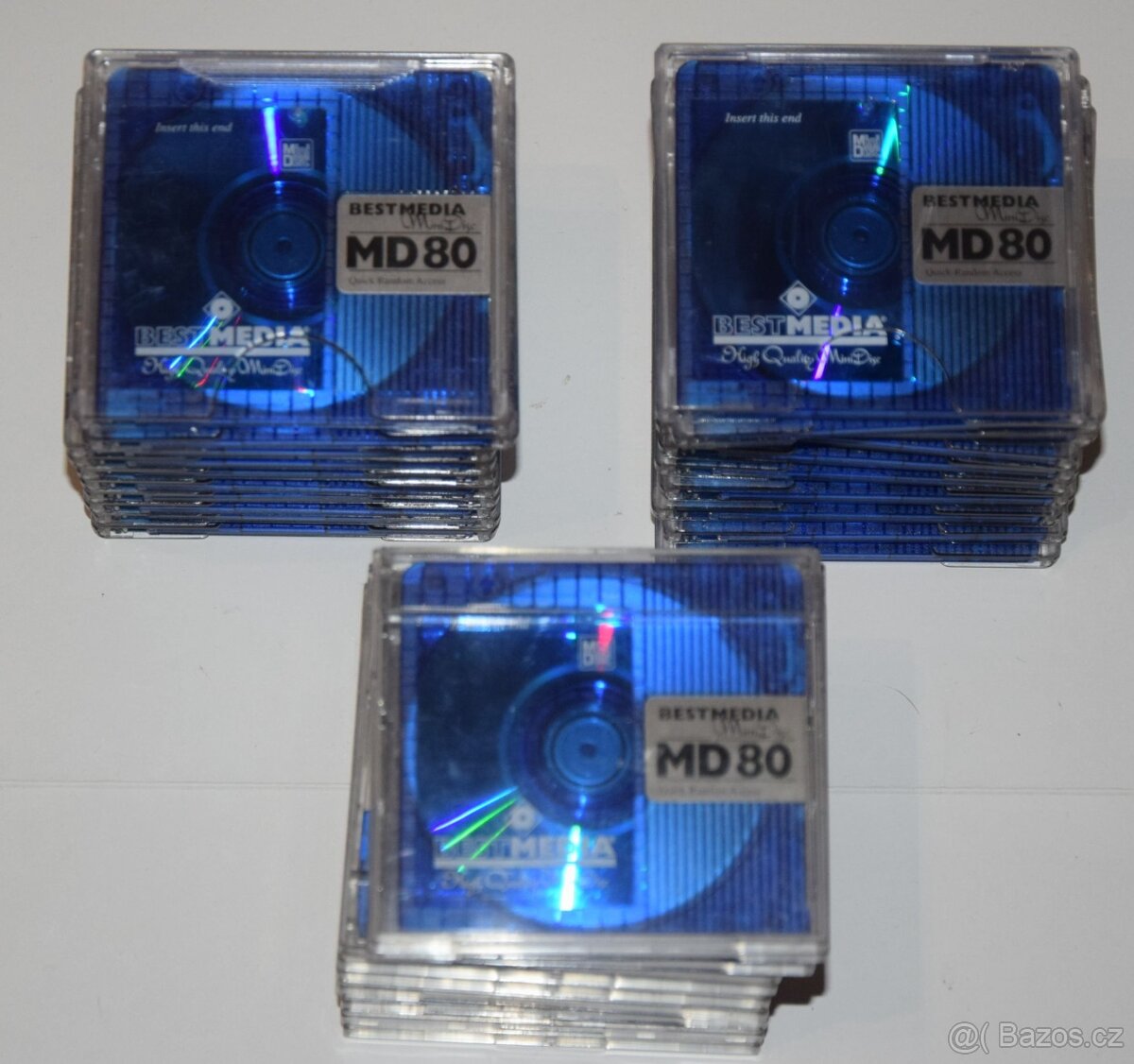 MD minidisc BESTMEDIA 80min., super stav, s obaly, sada 9ks - 3
