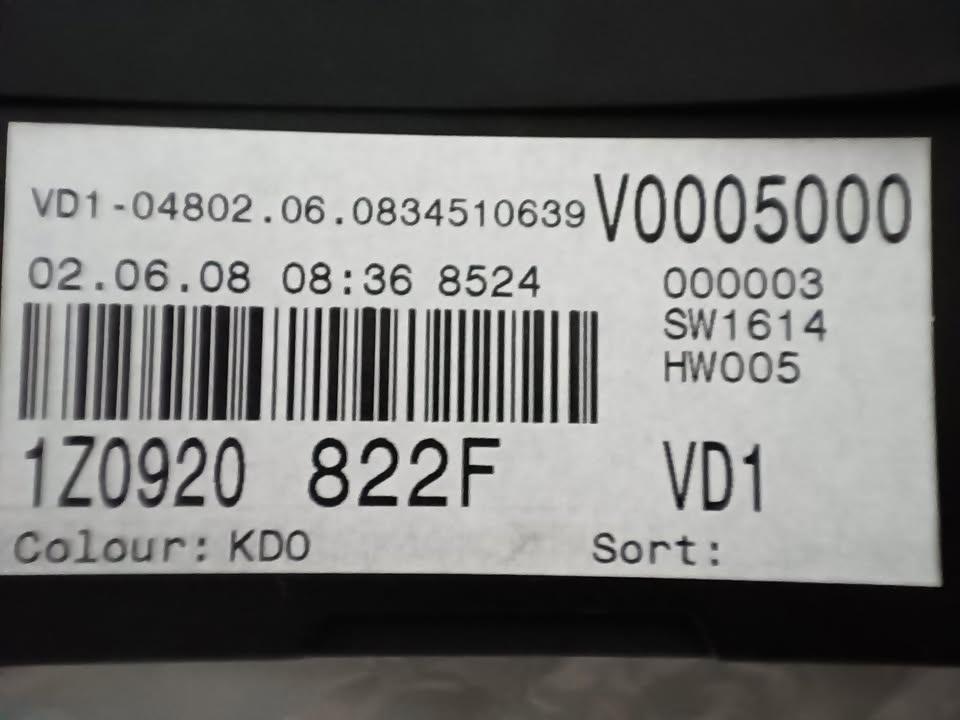 Budíky Octavia 2 benzín 1Z0920822F předface - 3