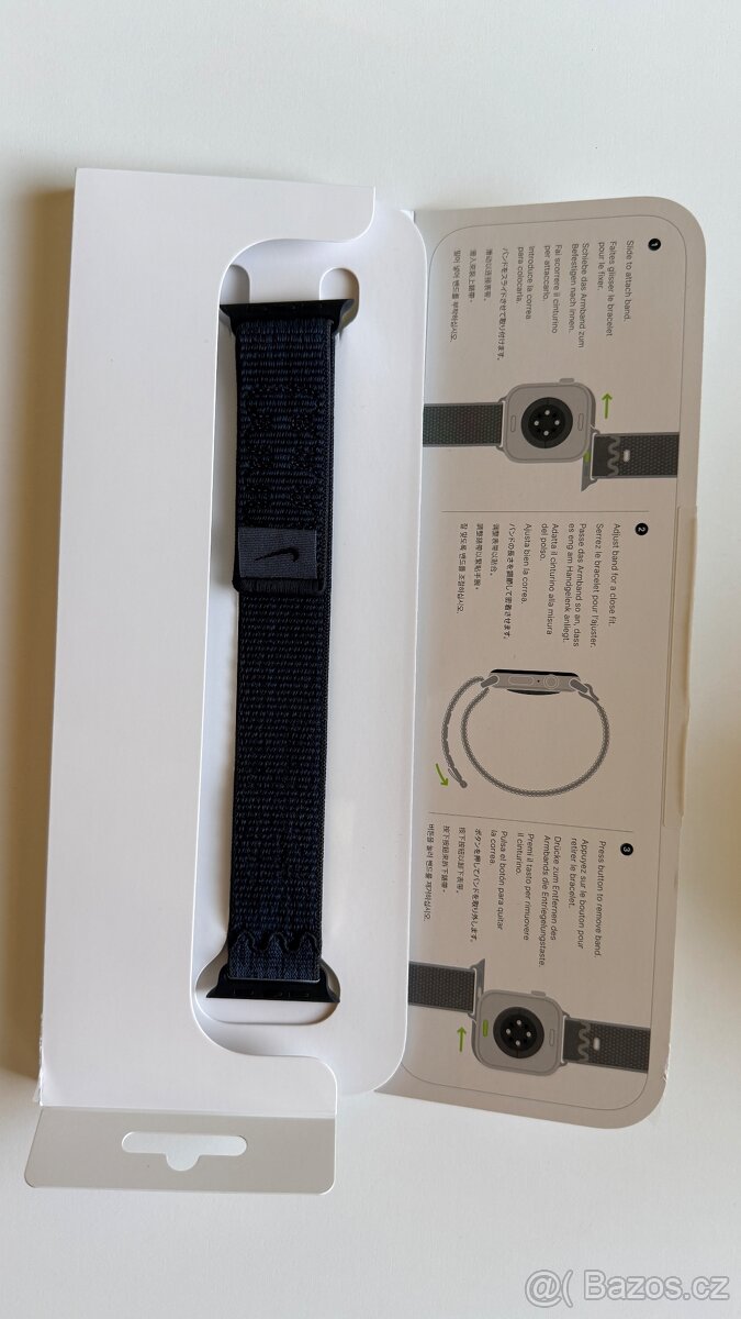 Řemínek Nike Sport Loop na Apple watch černo/modrý - 3