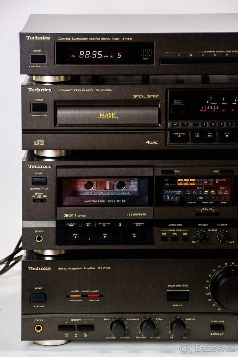 TECHNICS sestava/zesilovač, tapedeck, cd přehrávač, tuner - 3