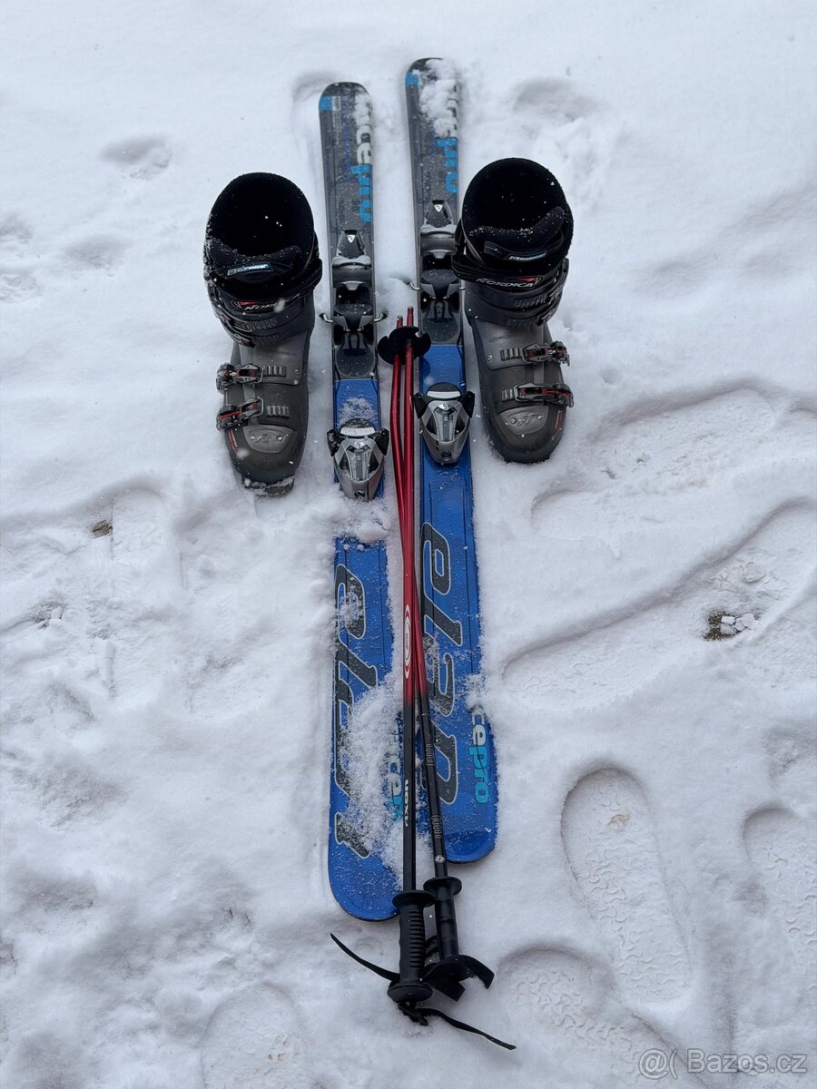 Lyže + lyžařské boty + hůlky - 3