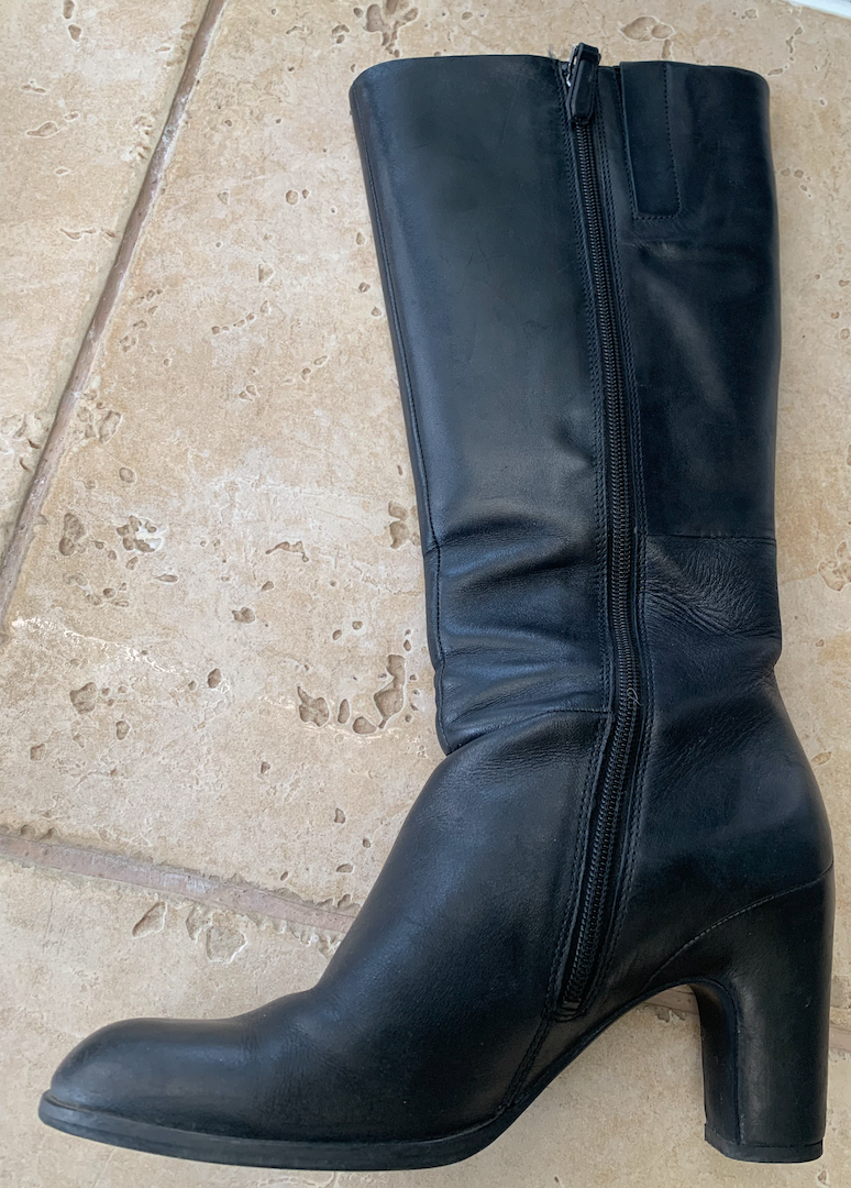 ČERNÉ DÁMSKÉ KOŽENÉ KOZAČKY značka ECCO - 3