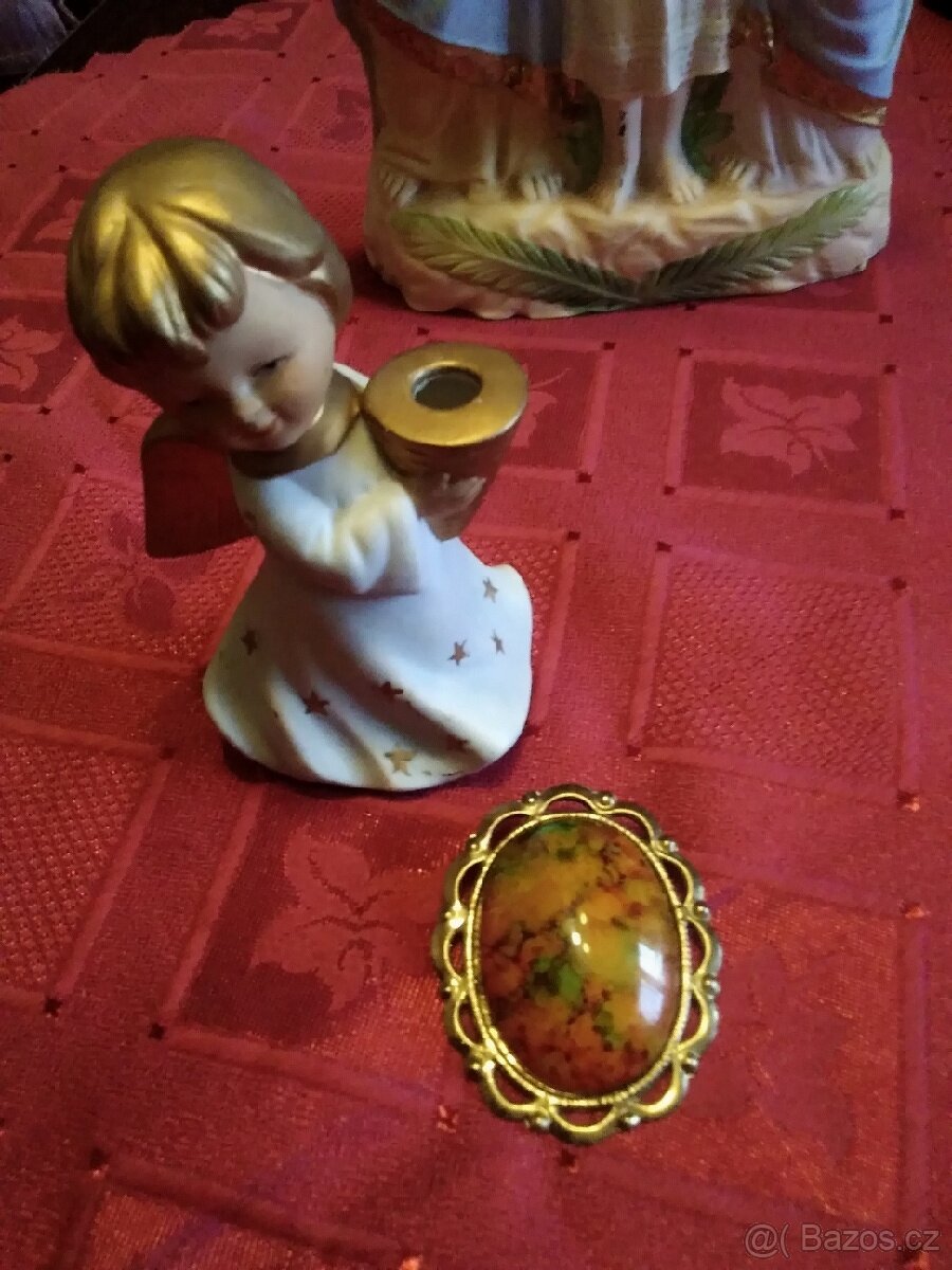 Krásná brož s kamenem vhodný dárek - 3