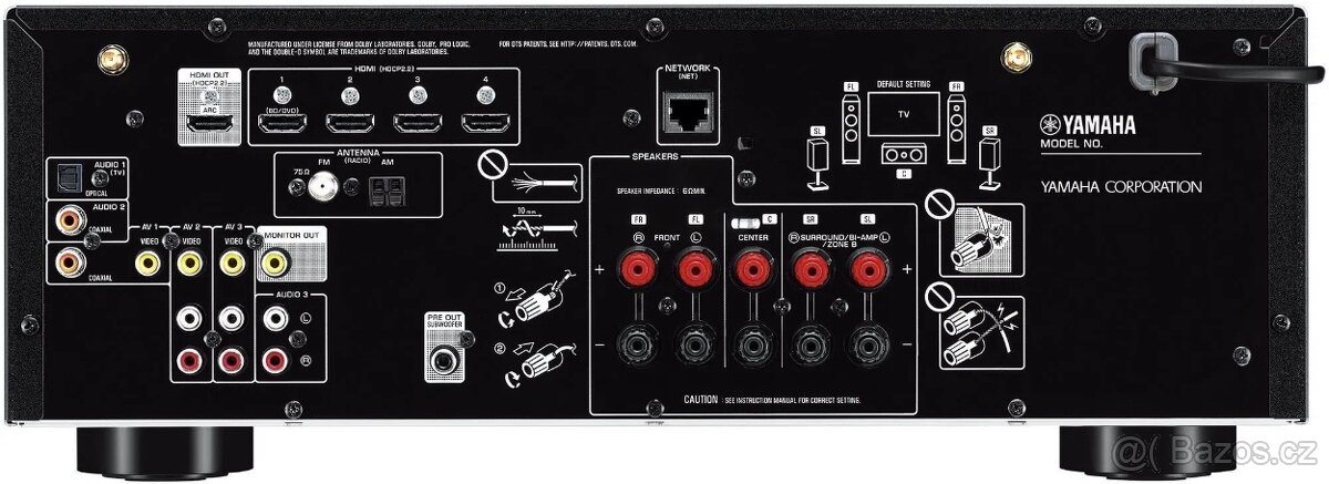 YAMAHA HTR-4072 černý + reproduktory NS-F51 + NS-P51 - 3