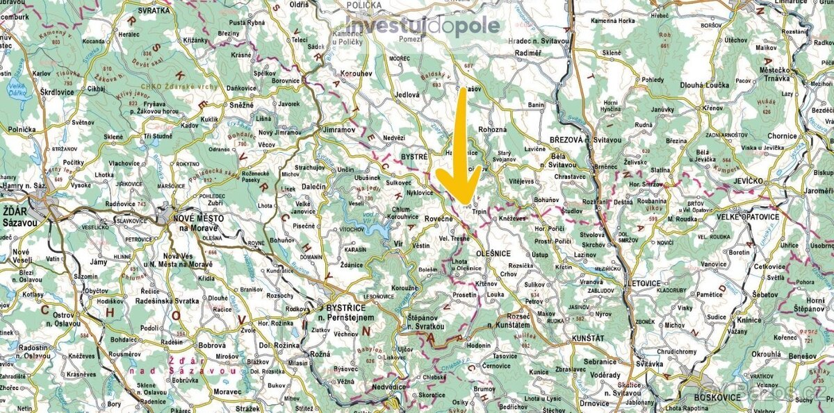 Prodej podílu 1/3 specifického pozemku 1 138 m², Trpín - 3