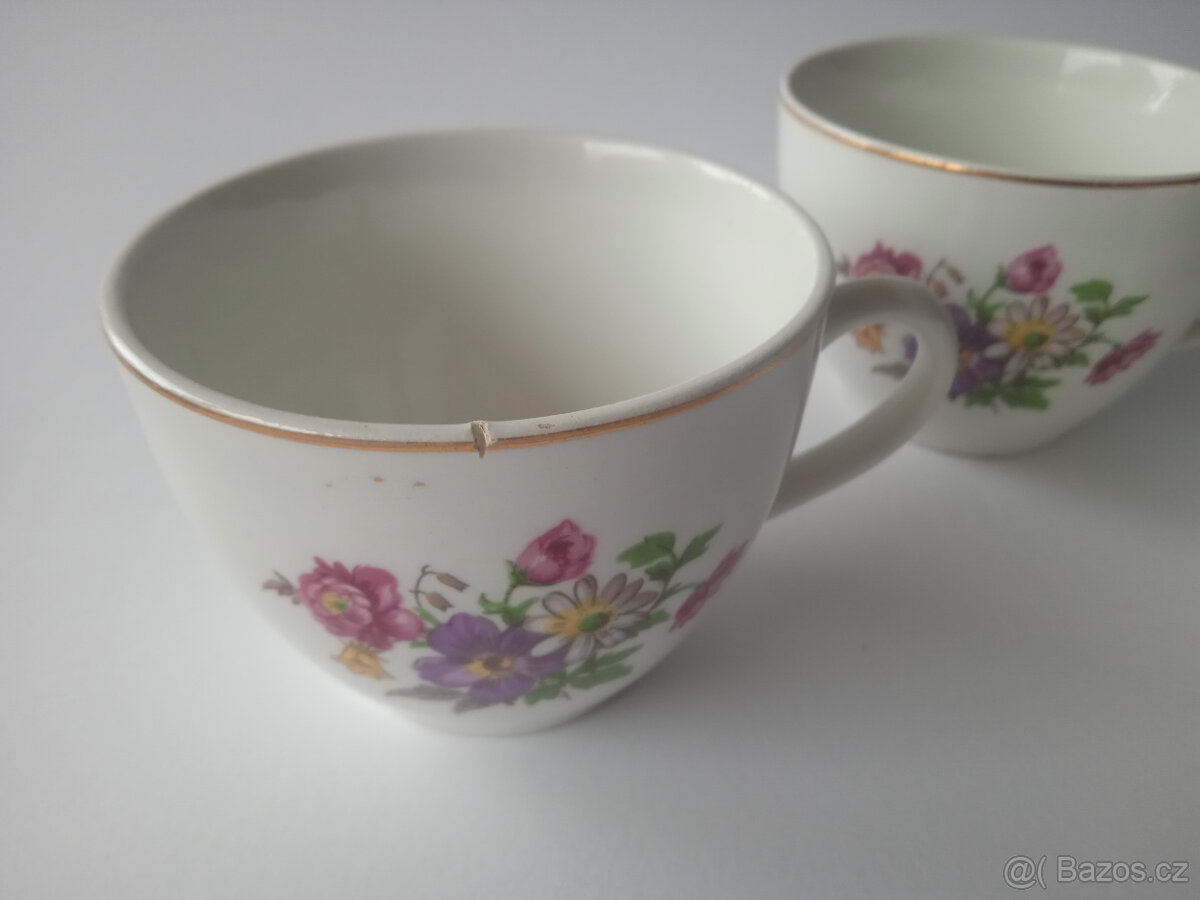 Porcelánové hrníčky, šálky s podšálky - 3