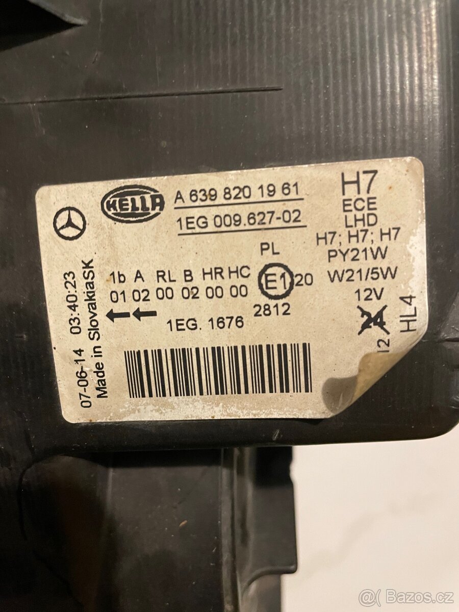 Světlomety Mercedes Benz Vito - 3