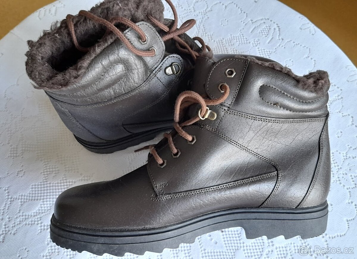 Pánské kožené zimní boty - 3