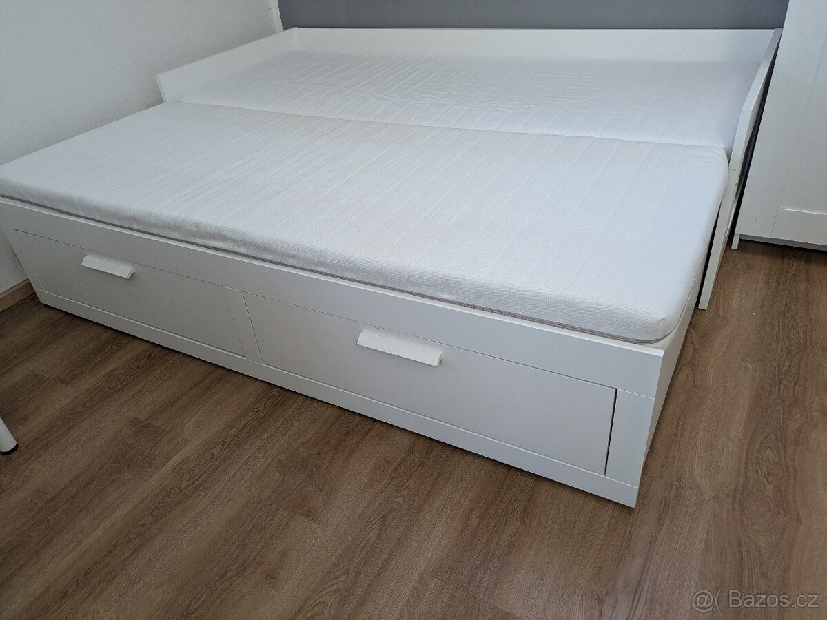 Rozkládací postel IKEA Brimnes + 2 matrace - 3