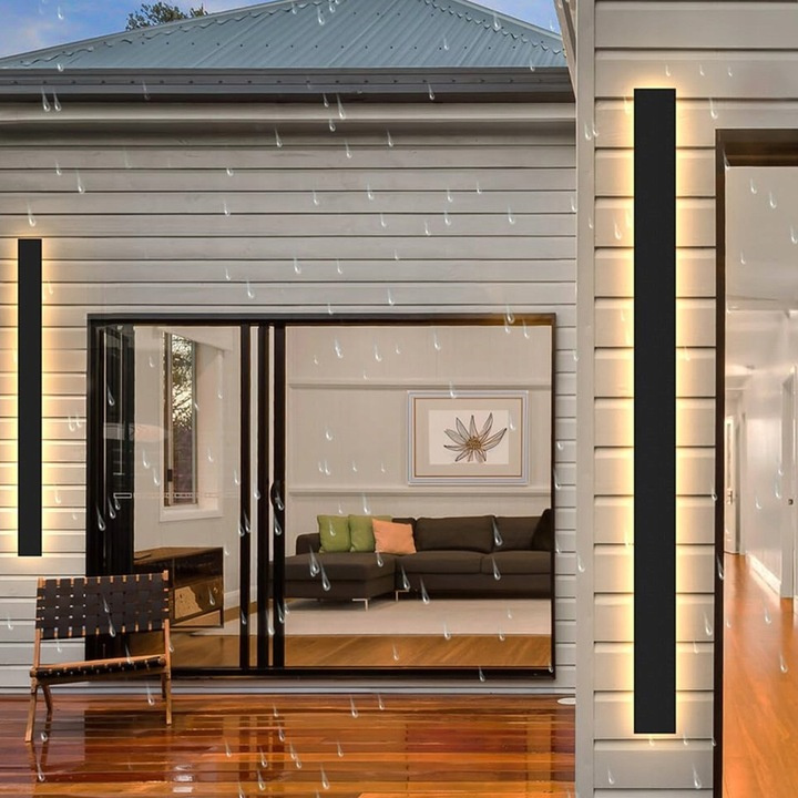 100 CM LED NÁSTĚNNÁ LAMPA FASÁDNÍ VENKOVNÍ DLOUHÁ - 3