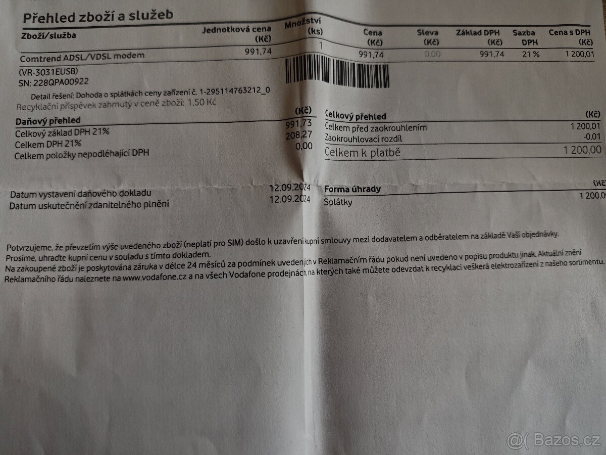 Modem VDSL Comtrend VR-3031eu - 3