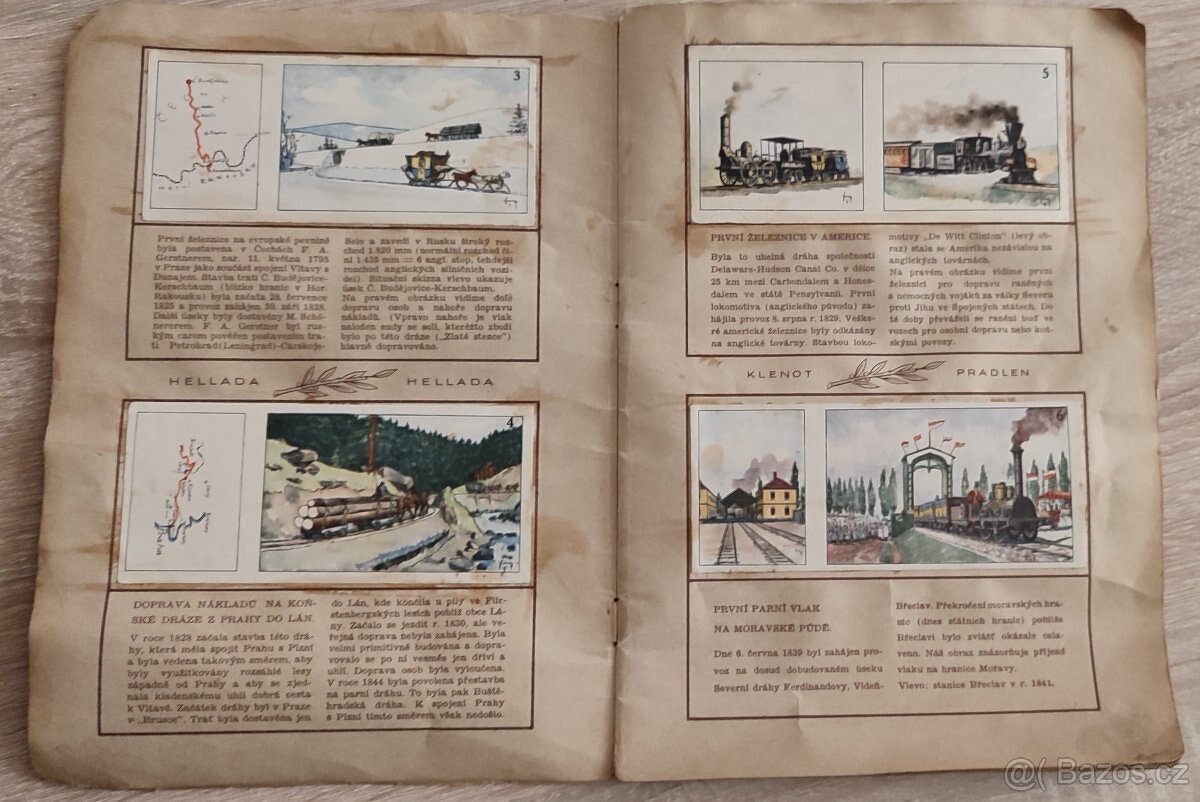 HELLADA DĚTEM - unikátní kompletní sbírka kartiček v sešitu - 3