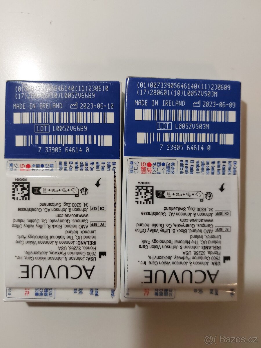 Prodám kontaktní čočky Acuvue Qasys - 3