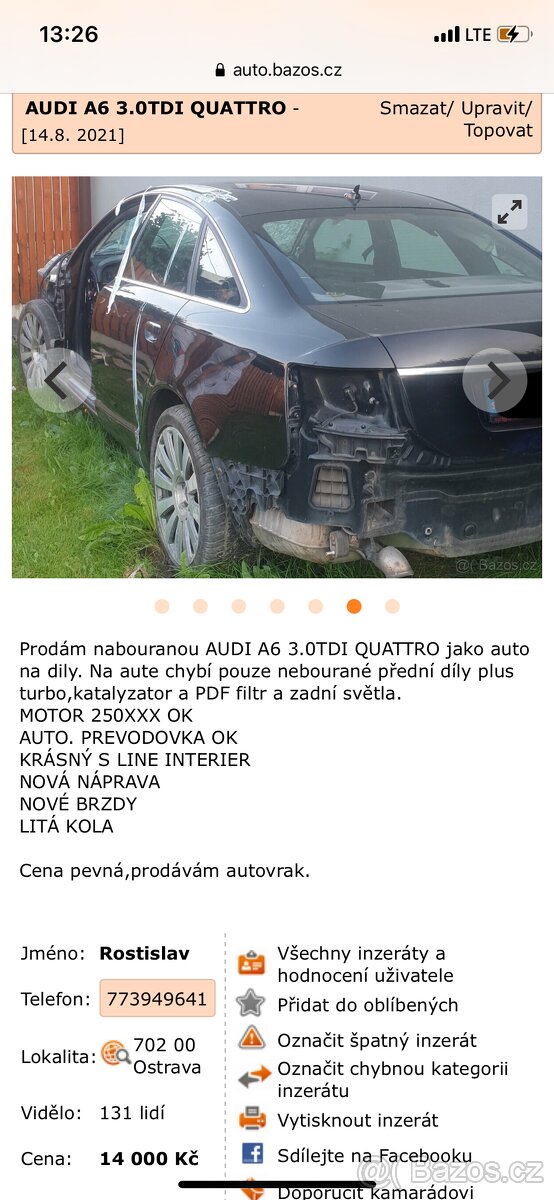 Audi A6 4f 3.0TDI S line - 3