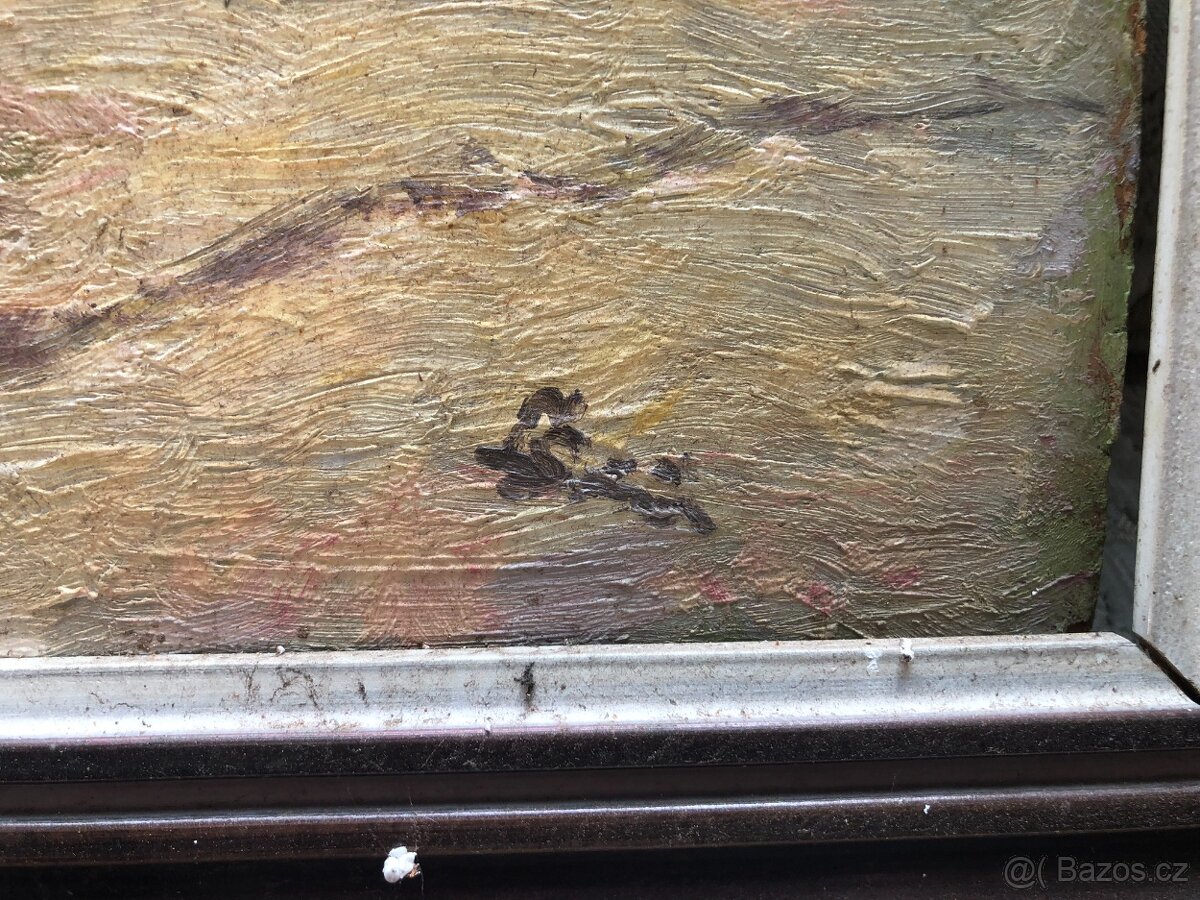 Obraz zimní krajina, olej na desce 115x80cm - 3