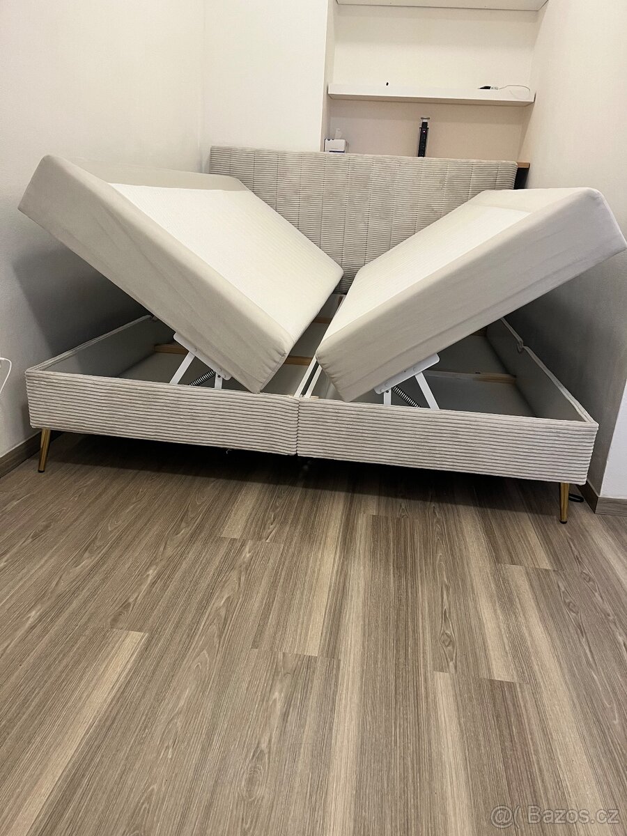 Čalouněná boxspring postel 160x200cm - 3