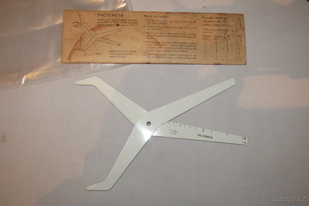 Plynová maska CM3,faciometr,miska smaltovaná - 3