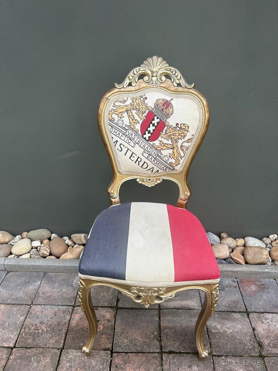 Starožitné barokní židle 6ks. - 3