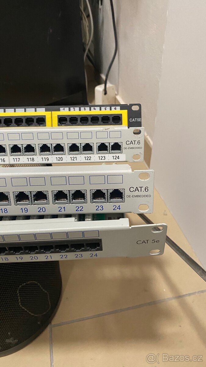 Patch panely 19" rack – CAT5e / CAT6 – různé typy - 3