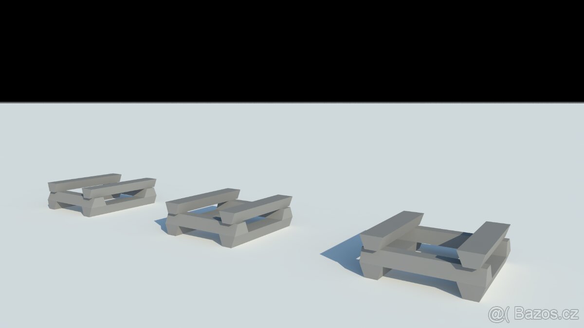 Pražce betonové na stavbu parkoviště tereasy pod kontejner - 3