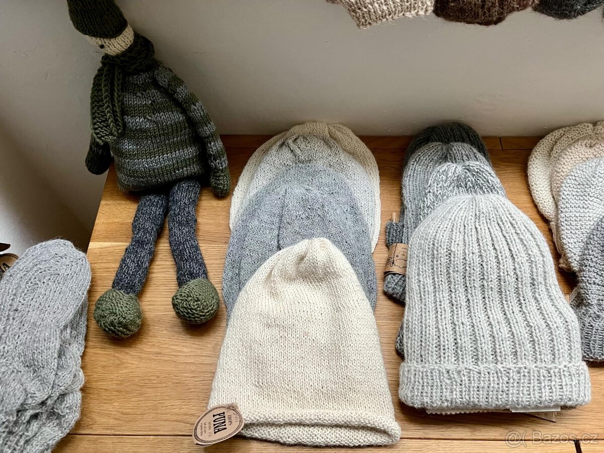 Handmade alpaka čepice šály rukavice ponožky atd. - 3