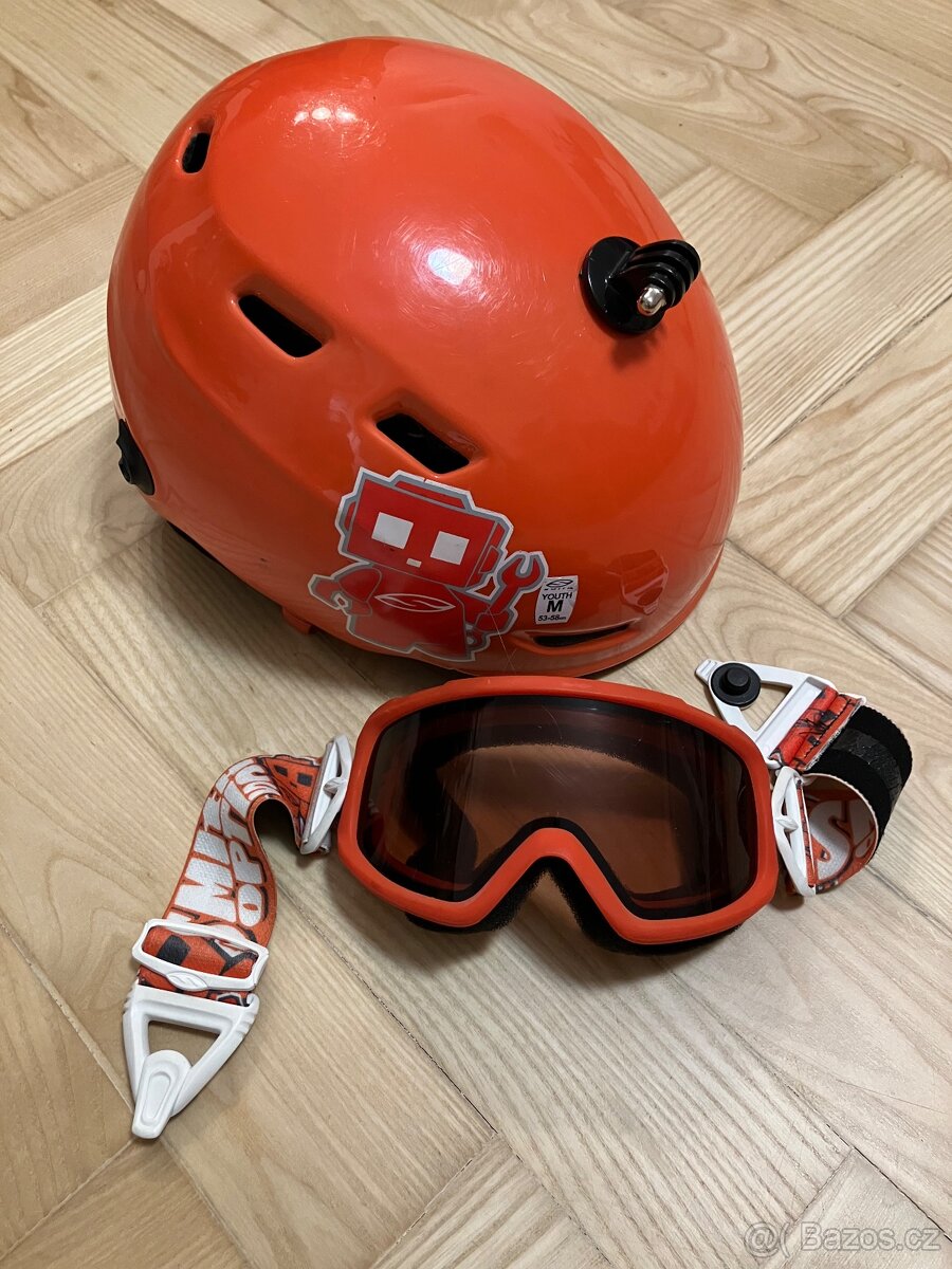 Lyzarska helma a bryle 52-58 cm - 3