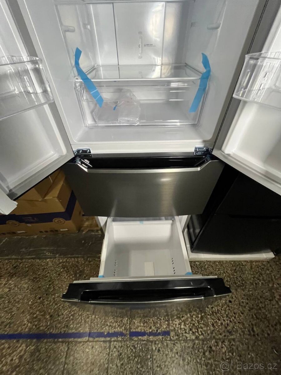 Lednička Siguro – americký typ, šedá, nová, 2 roky záruka - 3