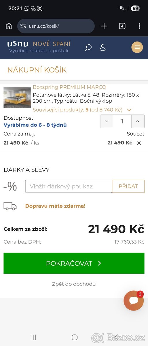 Boxspring postel... - 3