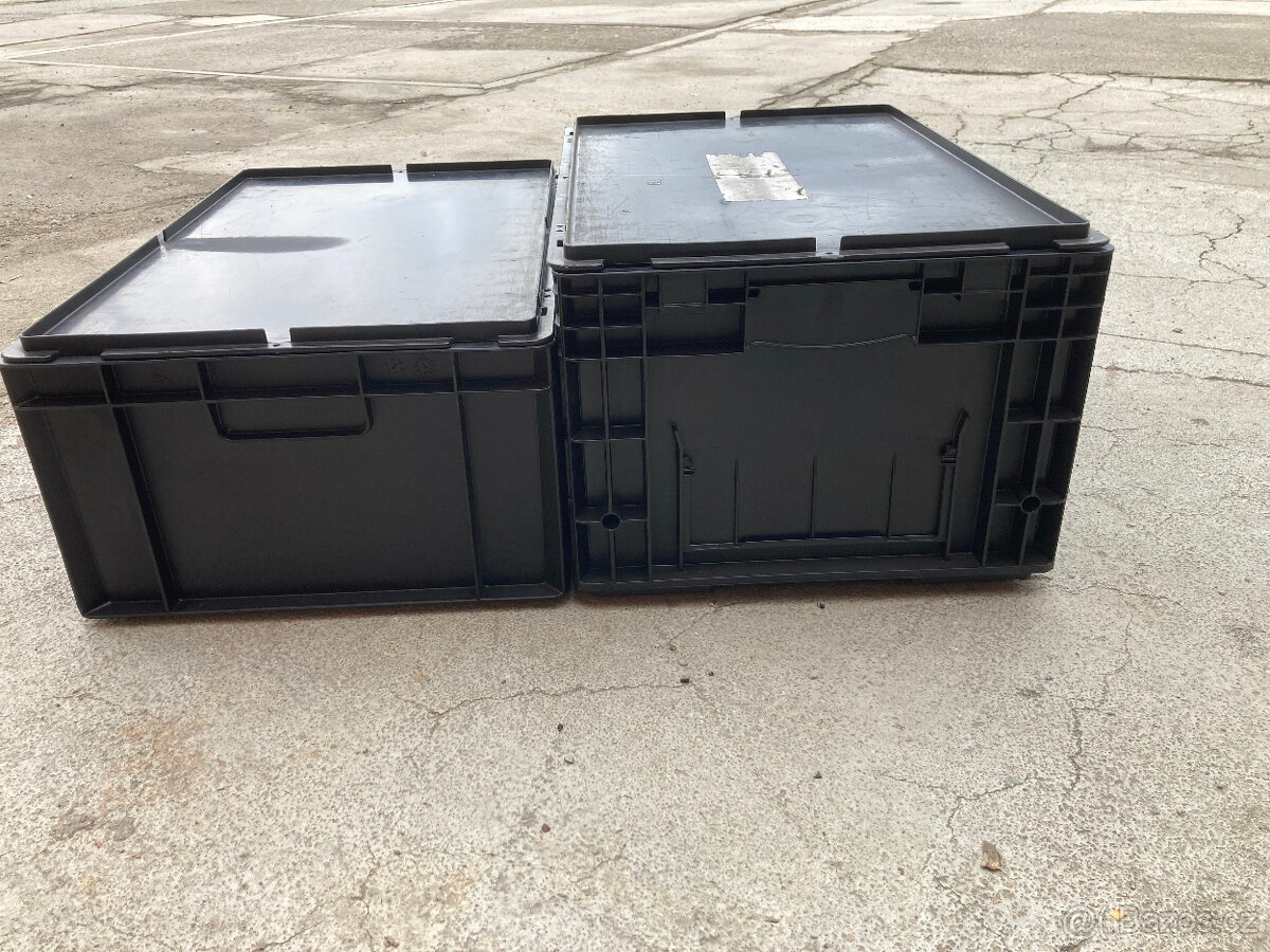 Ukládací box plastový, přepravka s víkem KLT 4622 za 200 kč - 3