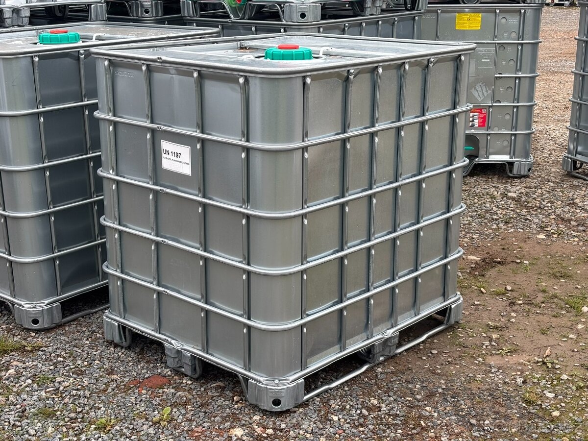 IBC nádrž oplechovaná 1000L - od potravin - 3