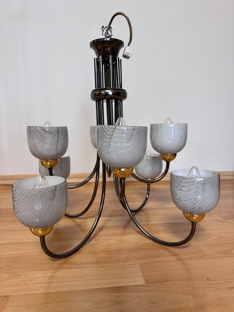 VINTAGE LUSTR + LAMPA - 3