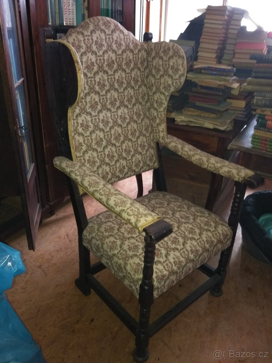 Křeslo zámecké starožitné - 3