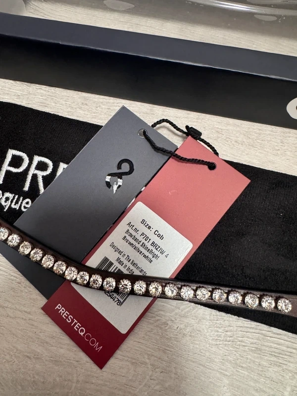 Čelenka k uzdečce PresTeq hnědá cob - 3