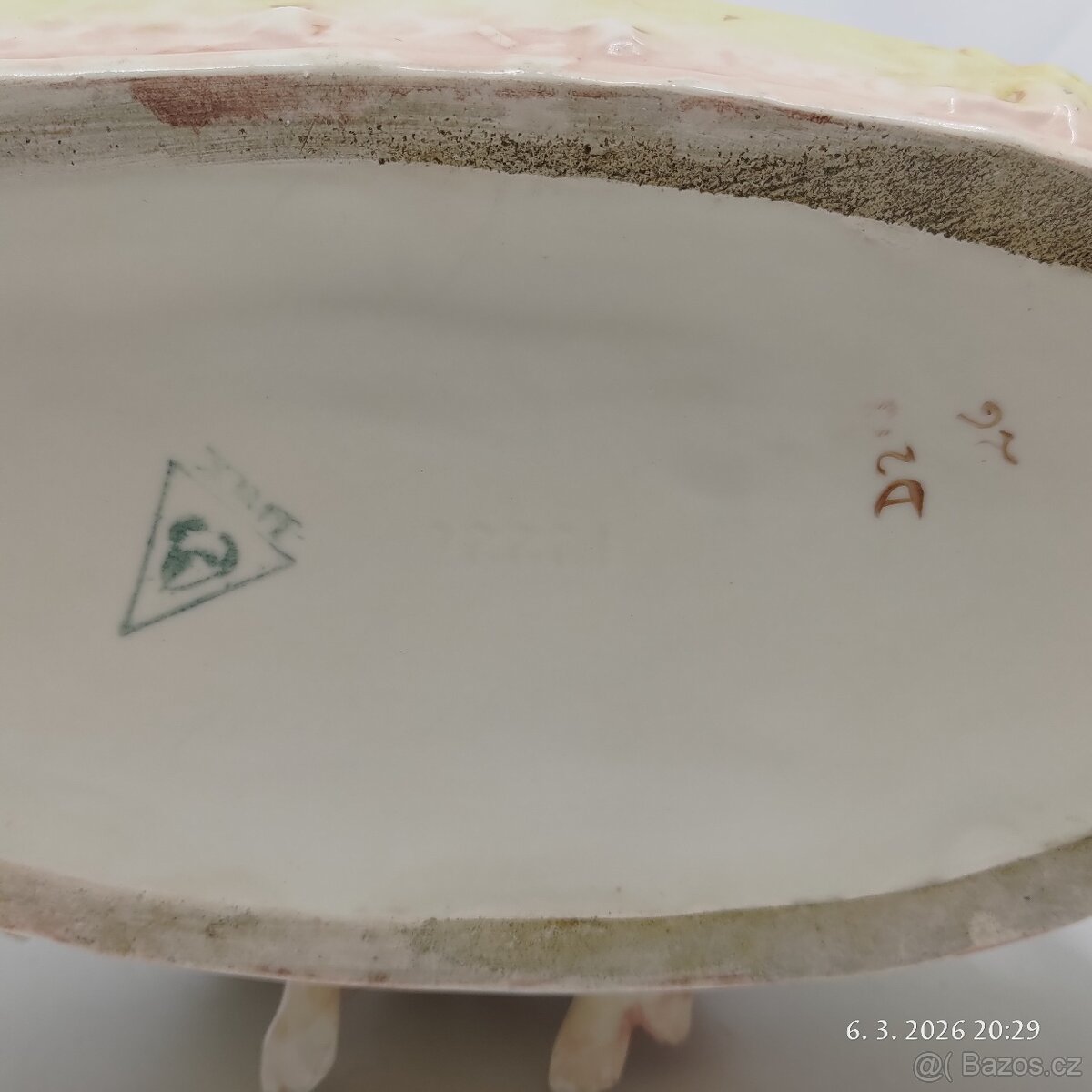 Art deco porcelánová mísa s figurami - 3